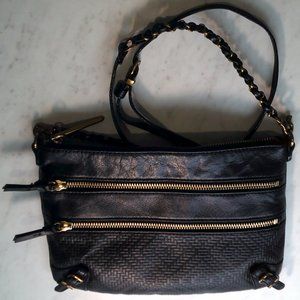 Elliot Lucca Cossbody Bag Genuine Black Leather